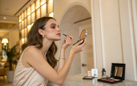 a-young-woman-applying-makeup-to-herself-in-a-soft (2)